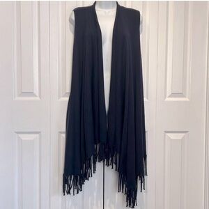 2/$40 DAISY 14-22 plus fit Navy, Cotton & Cashmere Blend, Asymmetrical Vest
